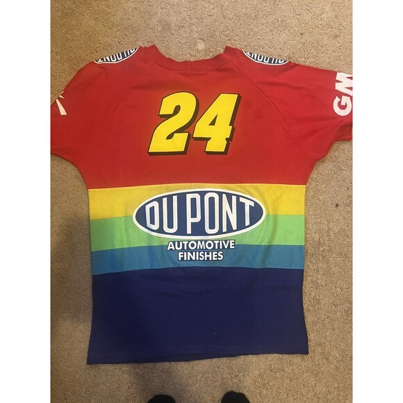 Vintage Jeff Gordon NASCAR DuPont Rainbow Shirt L - Picture 2 of 3